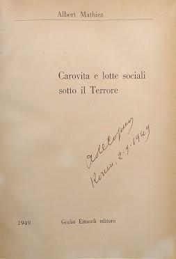 Carovita e lotte sociali sotto il Terrore - copertina