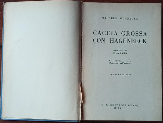 Caccia grossa con Hagenbeck - copertina