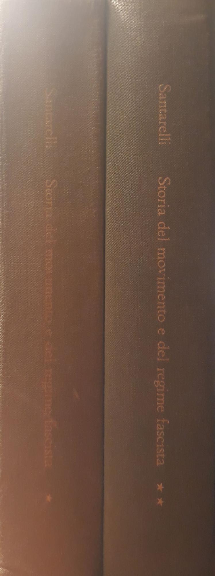 Storia del movimento e del regime fascista (Vol. I p. 597) (Vol. II p.608) - copertina