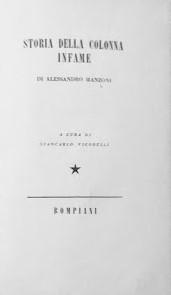 Storia della colonna infame - copertina