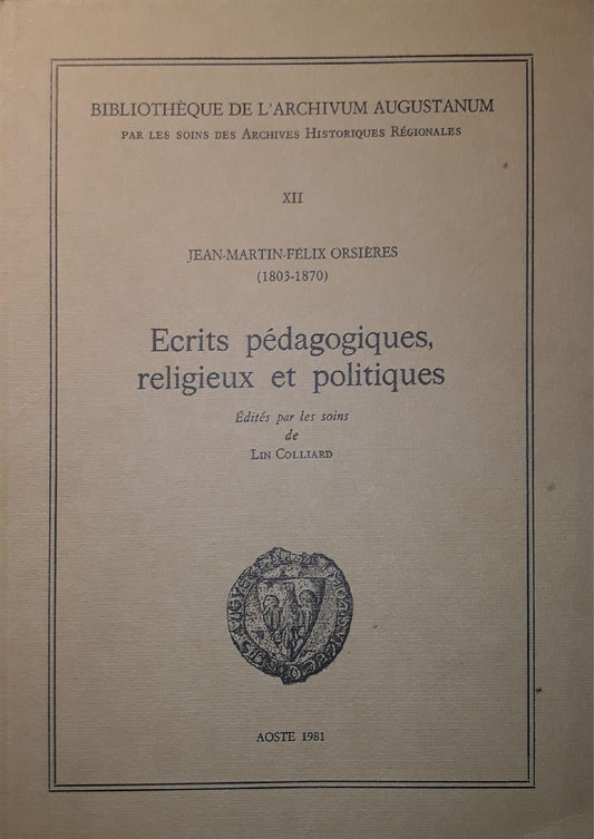 Ecrits pédagogiques, religieuxet politiques - copertina