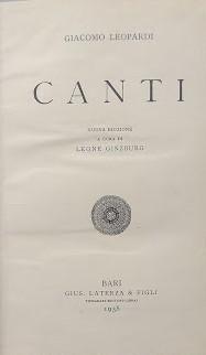 Canti - copertina