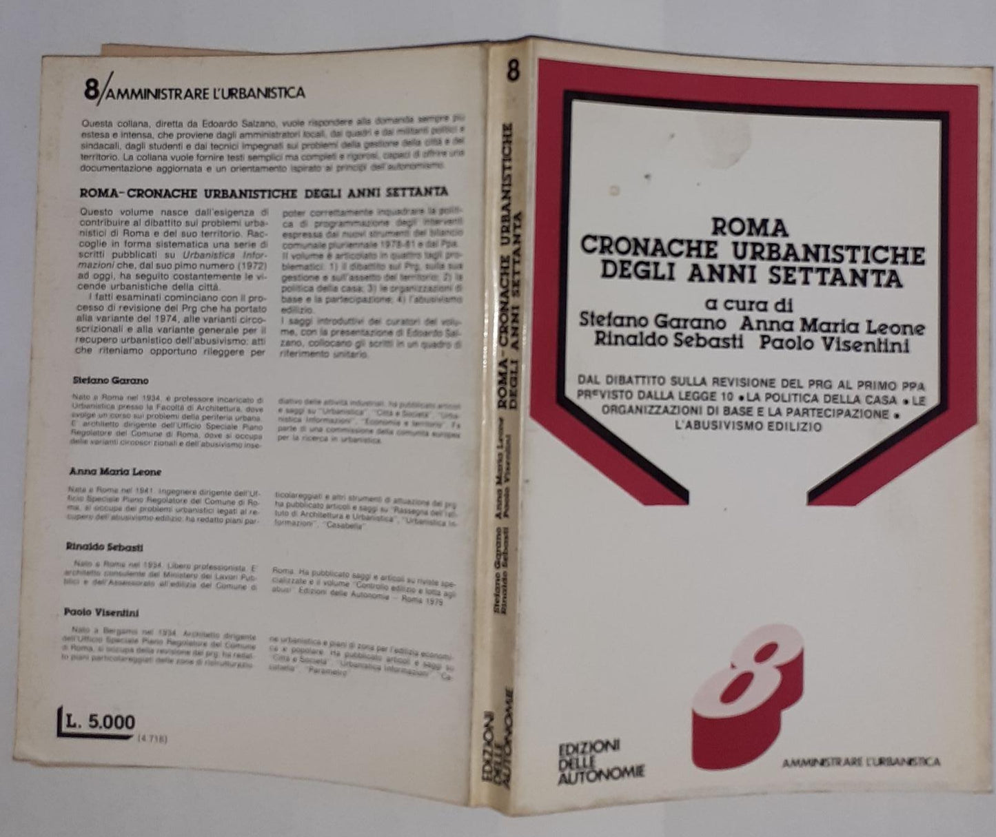 Roma Cronache urbanistiche degli anni settanta - copertina