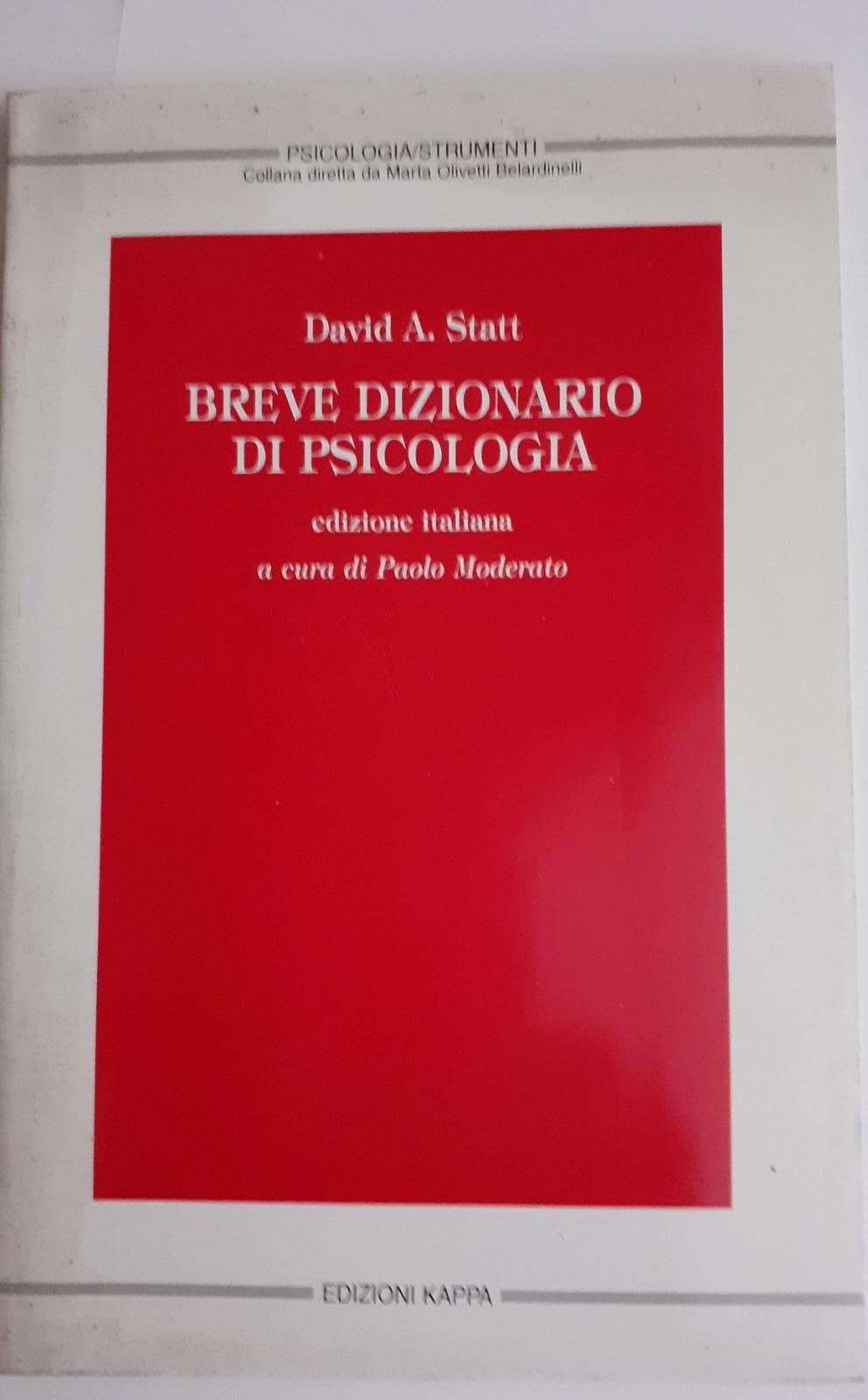 Breve dizionario di psicologia - copertina