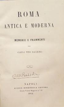 Roma antica e moderna. Memorie e frammenti - copertina