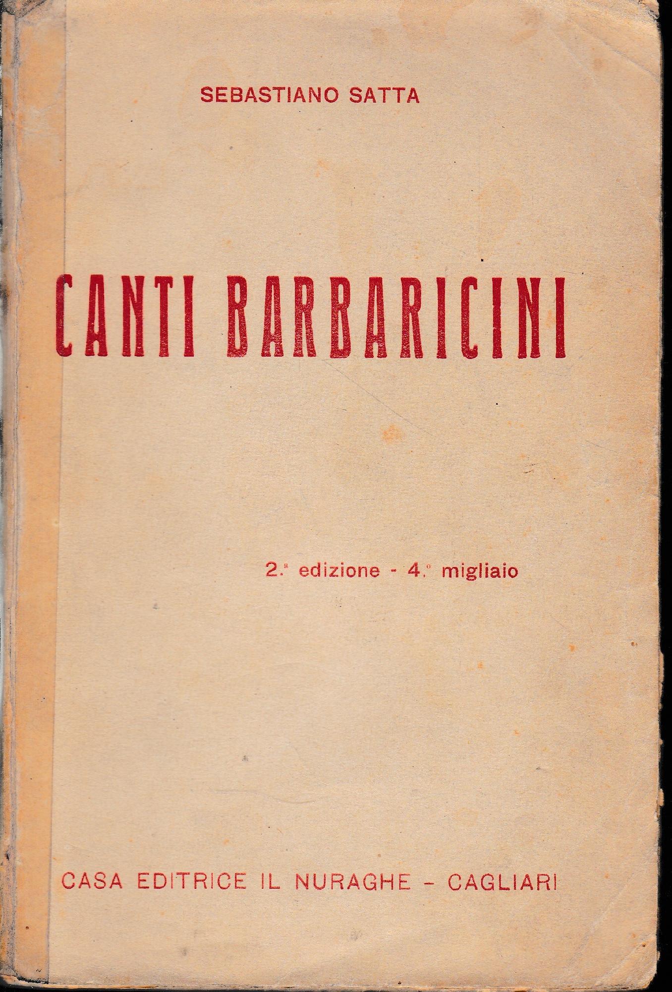 Canti Barbaricini - copertina
