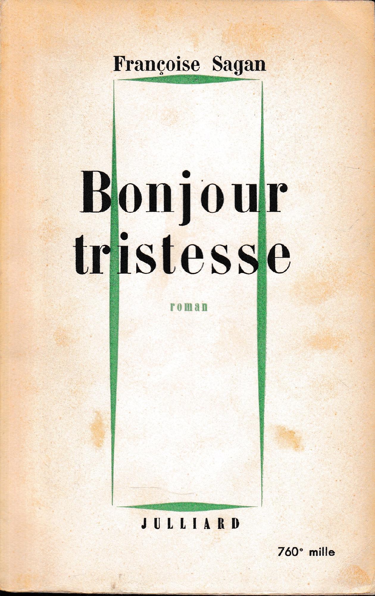Bonjour tristesse - copertina