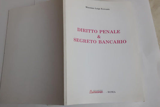 Diritto penale e segreto bancario - copertina