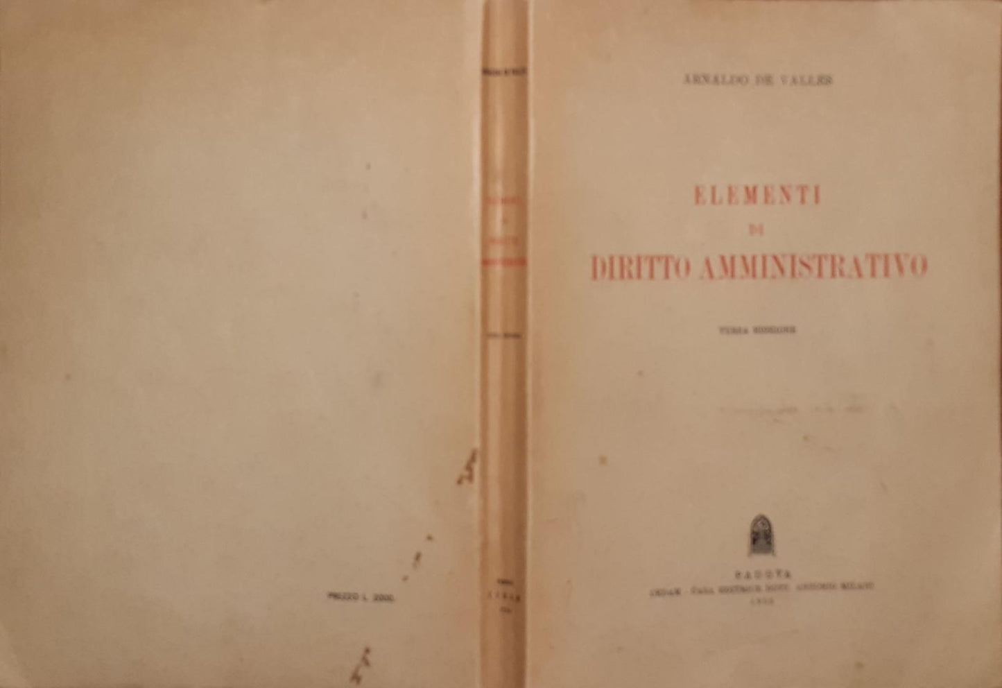 Elementi di diritto amministrativo - copertina