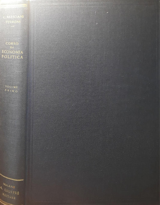Corso di economia politica (volume I) - copertina