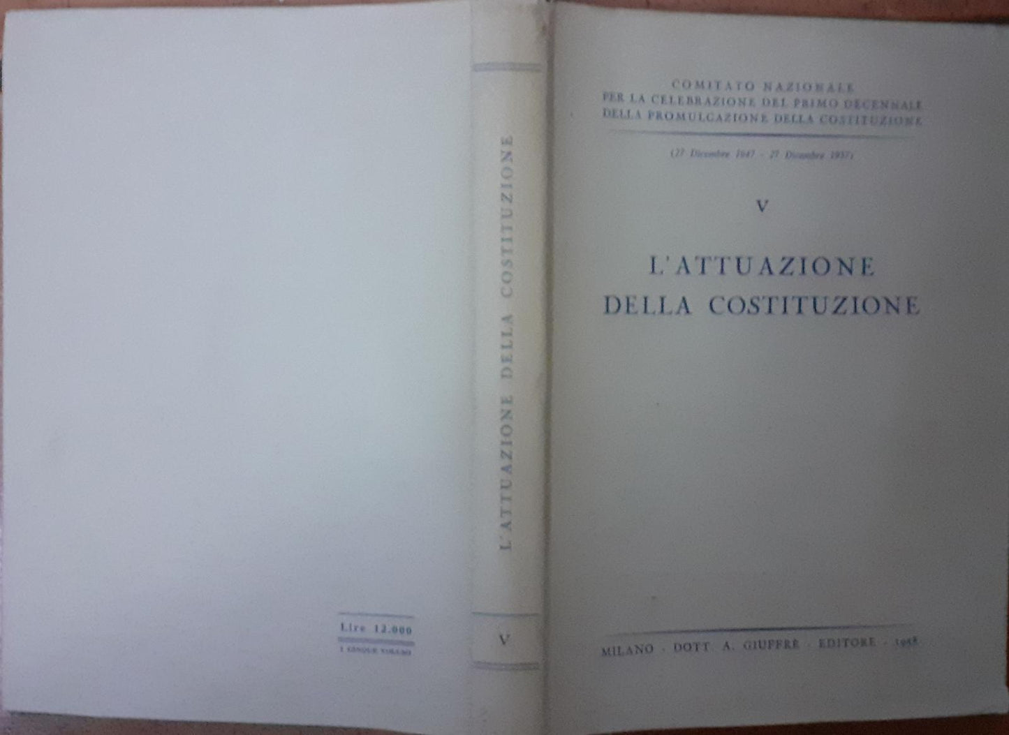 L'attuazione della costituzione V - copertina