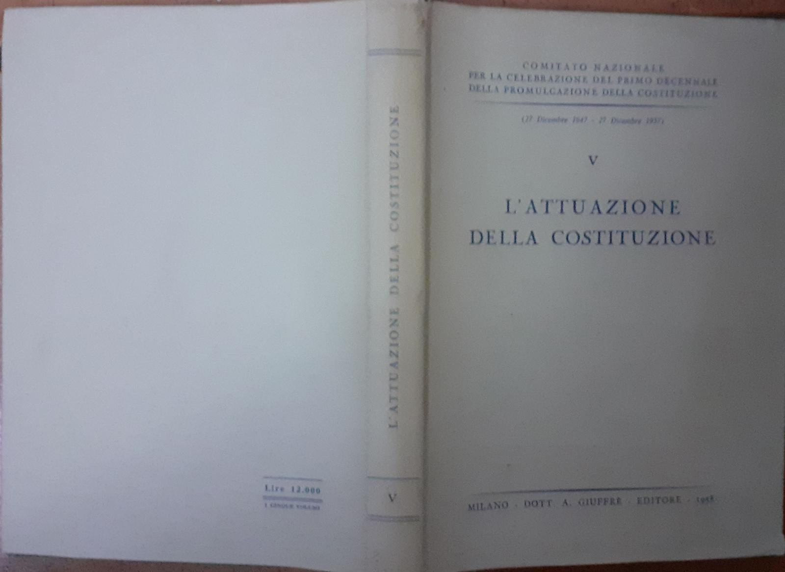 L'attuazione della costituzione V - copertina