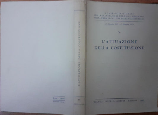 L'attuazione della costituzione V - copertina