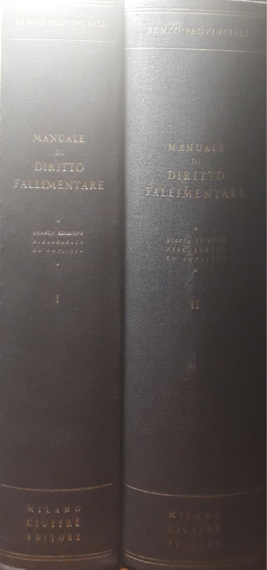 Manuale di diritto fallimentare (Volume I e II) - copertina