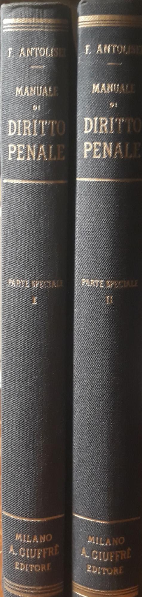 Manuale di diritto penale (parte specialeIe I e II) - copertina