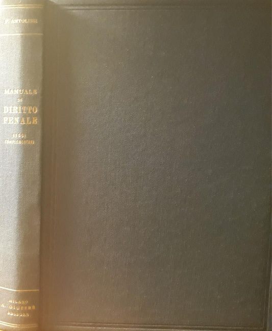 Manuale di diritto penale (leggi complementari) - copertina