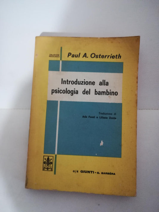 Introduzione alla psicologia del bambino - copertina
