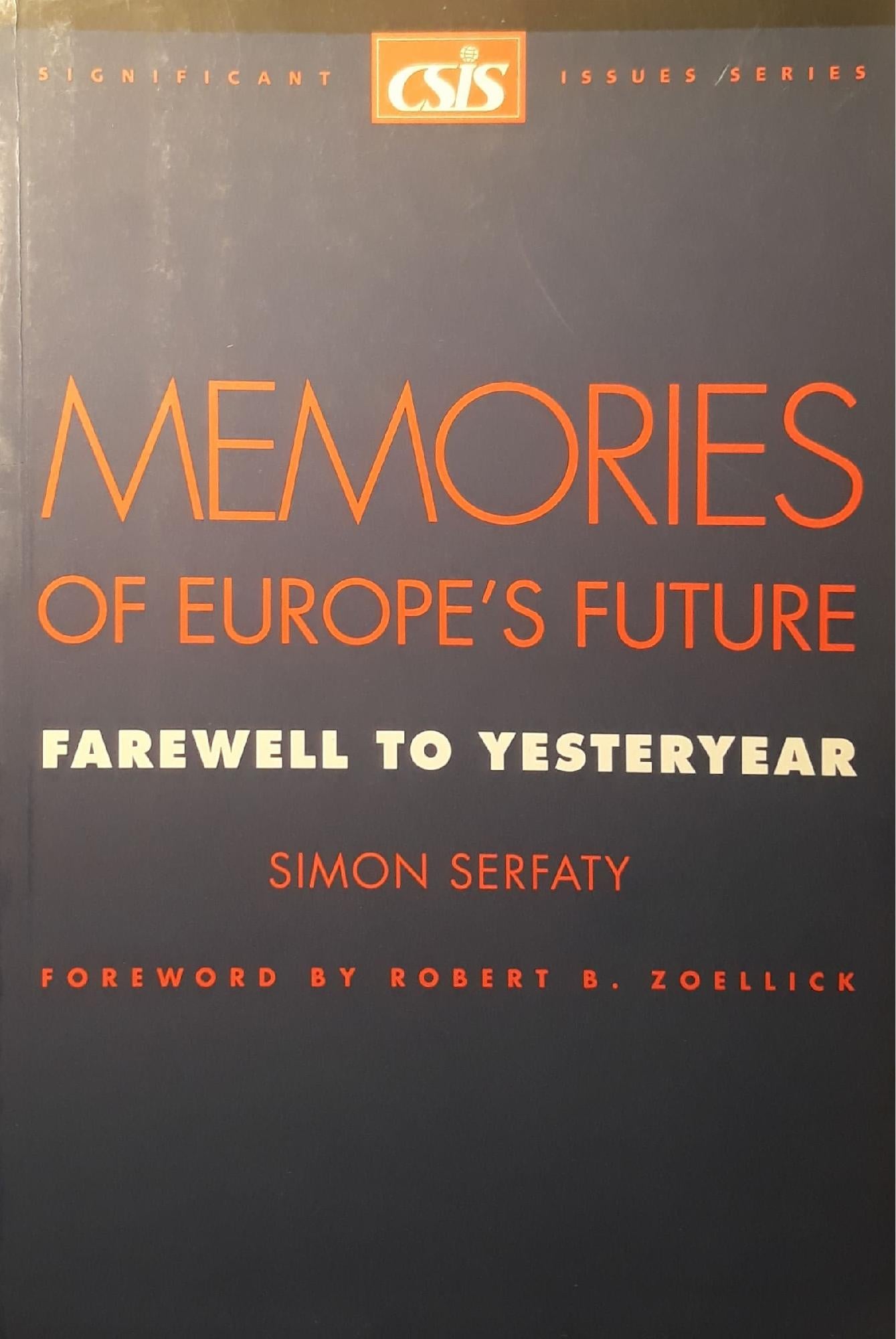 Memories of Europe's future : farewell to yesteryear - copertina