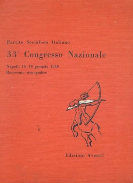 Partito Socialista Italiano 33 congresso nazionale - copertina