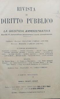 Rivista di Diritto Pubblico - La Giustizia Amministrativa, parte seconda 1944-1945-1946 - copertina