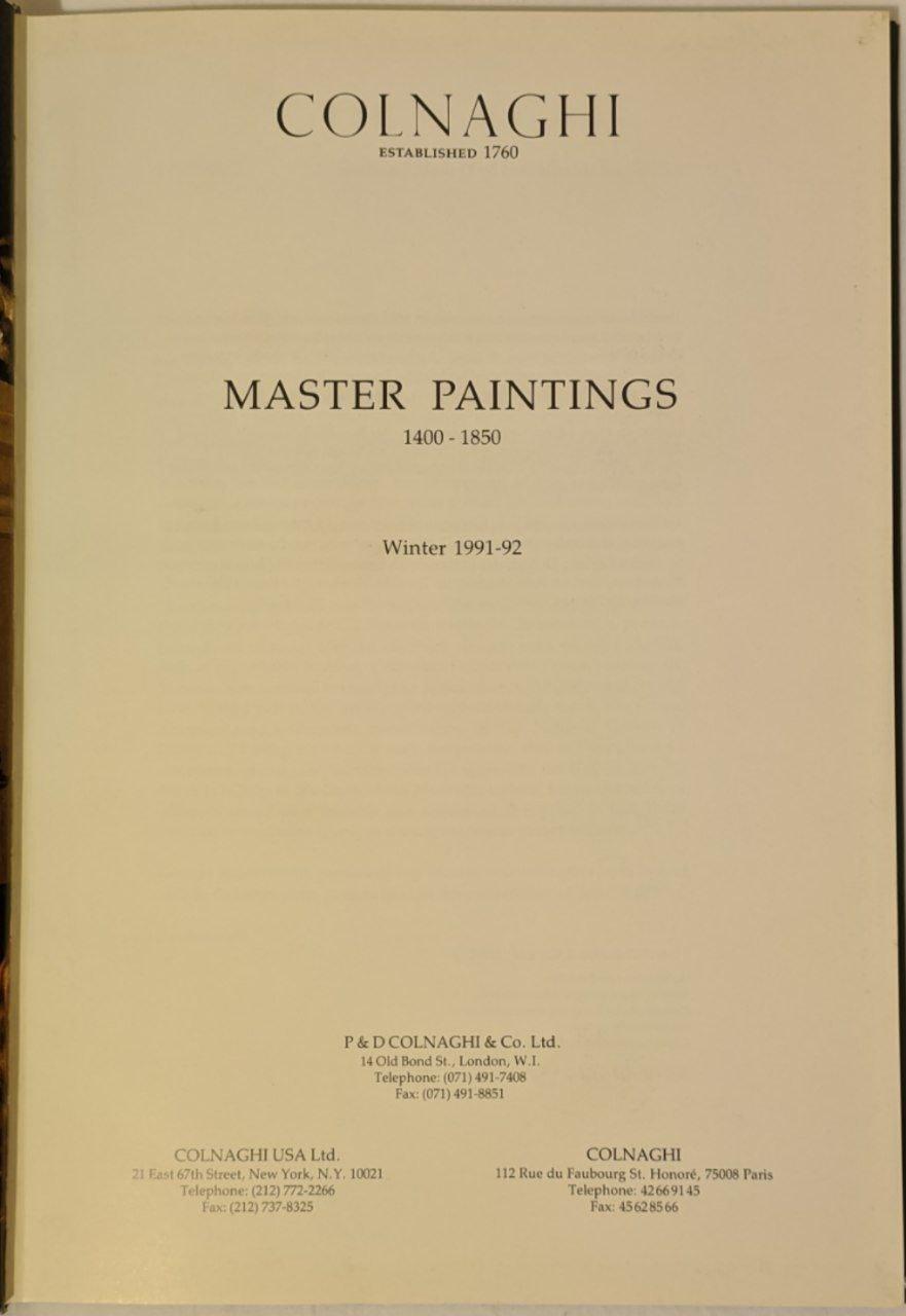 Colnaghi. Master paintings 1400-1850 (Winter1991-92) - copertina