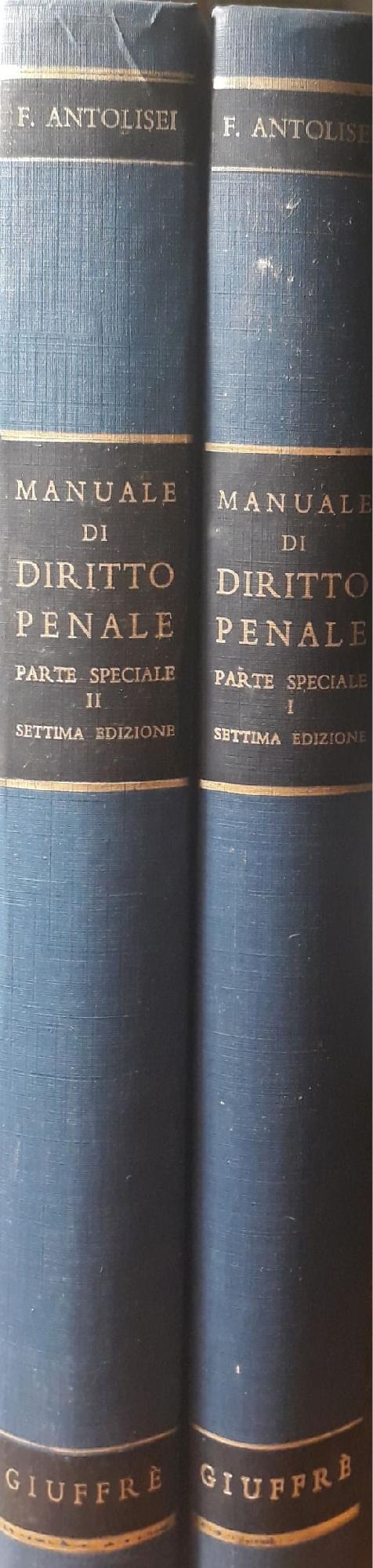 Manuale di diritto penale: parte speciale I e II - copertina