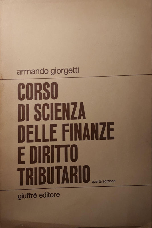Corso di scienza delle finanze e diritto tributario - copertina
