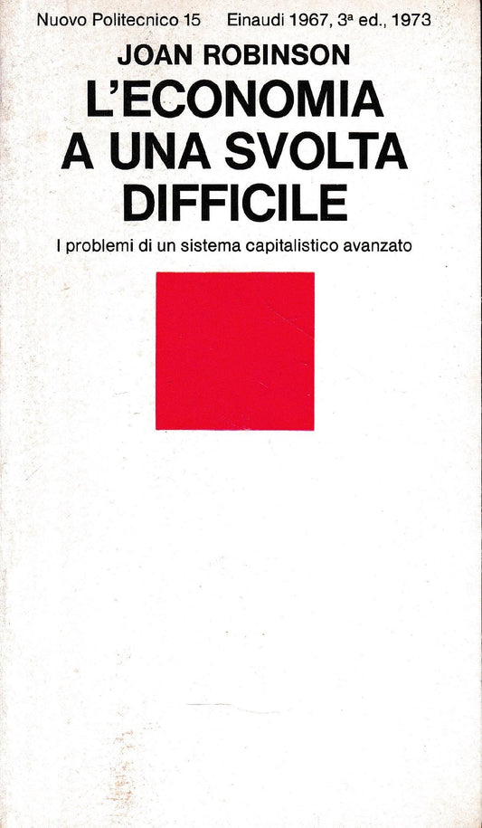 L'economia a una svolta difficile - copertina
