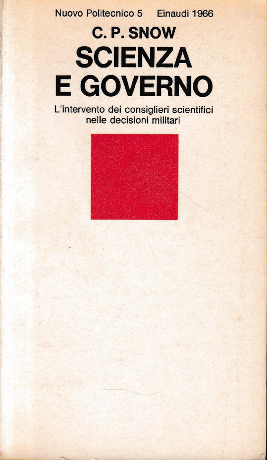 Scienza e governo - copertina