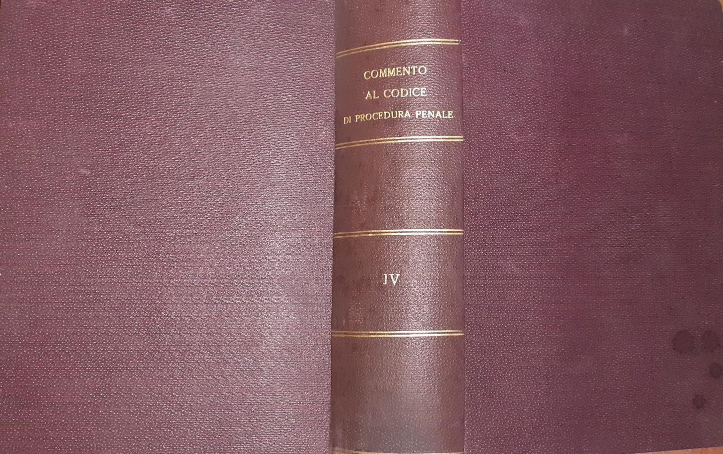 Commento al codice di procedura penale . Volume IV - copertina
