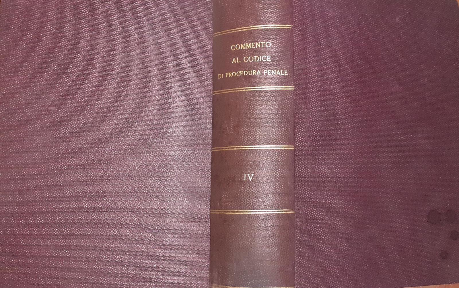 Commento al codice di procedura penale . Volume IV - copertina