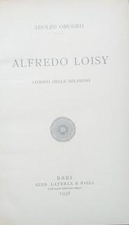 Alfredo Loisy, storico delle religioni - copertina