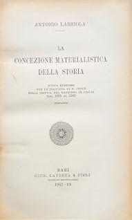 La concezione materialistica della storia - copertina