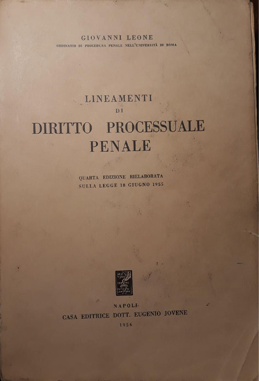 Lineamenti di diritto processuale penale - copertina