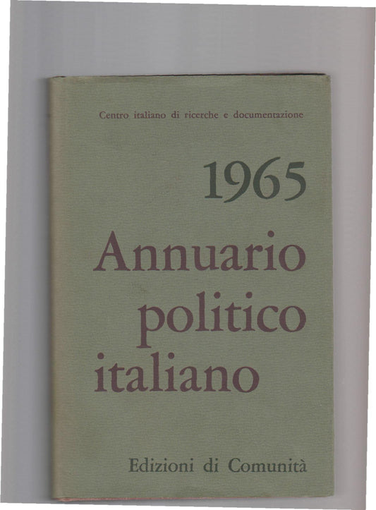 ANNUARIO POLITICO ITALIANO 1965 - copertina