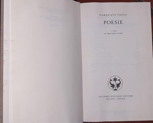 Torquato Tasso Poesie - copertina