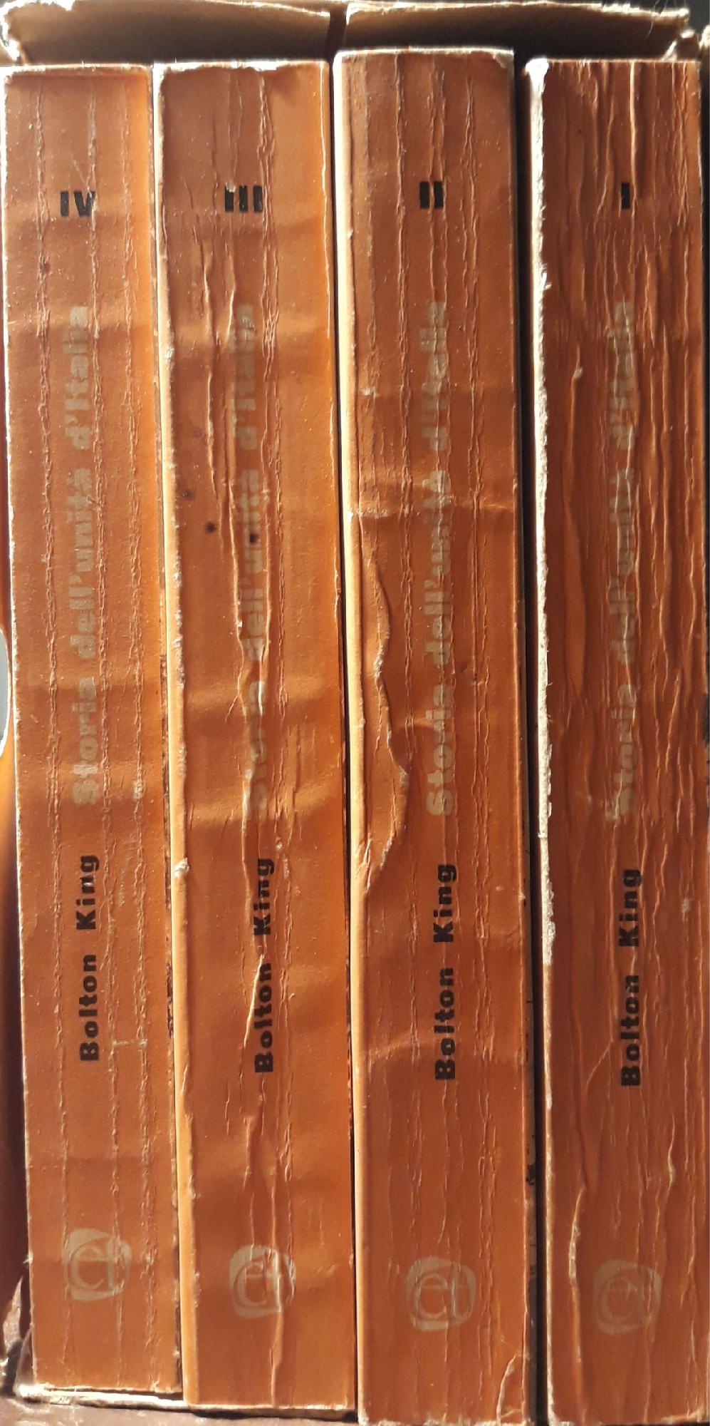 Storia dell'unità d'Italia dal 1814 al 1871: Vol. I p.250; Vol.II p.248; Vol. III p.245; Vol. IV p.220 - copertina