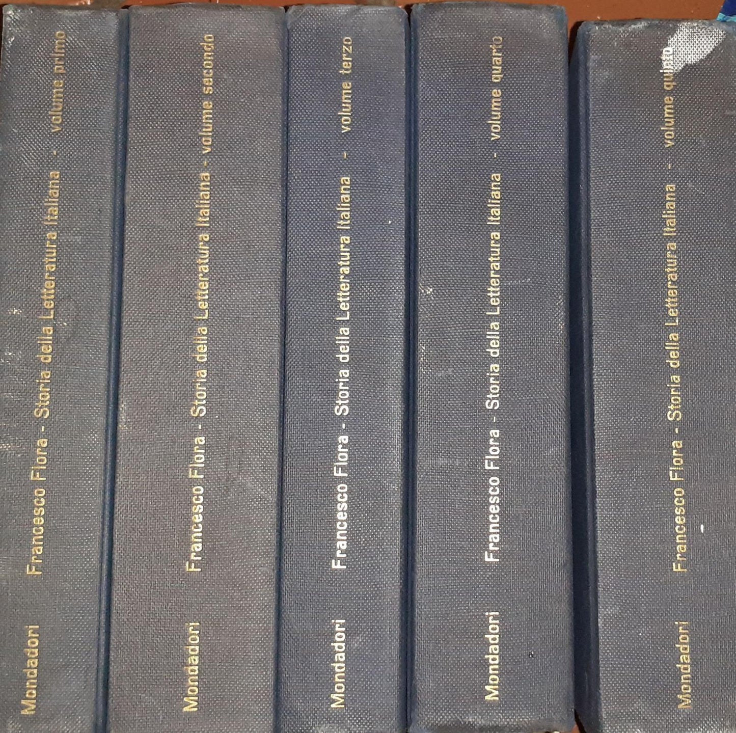 Storia della letteratura italiana. Volume I II III IV V - copertina