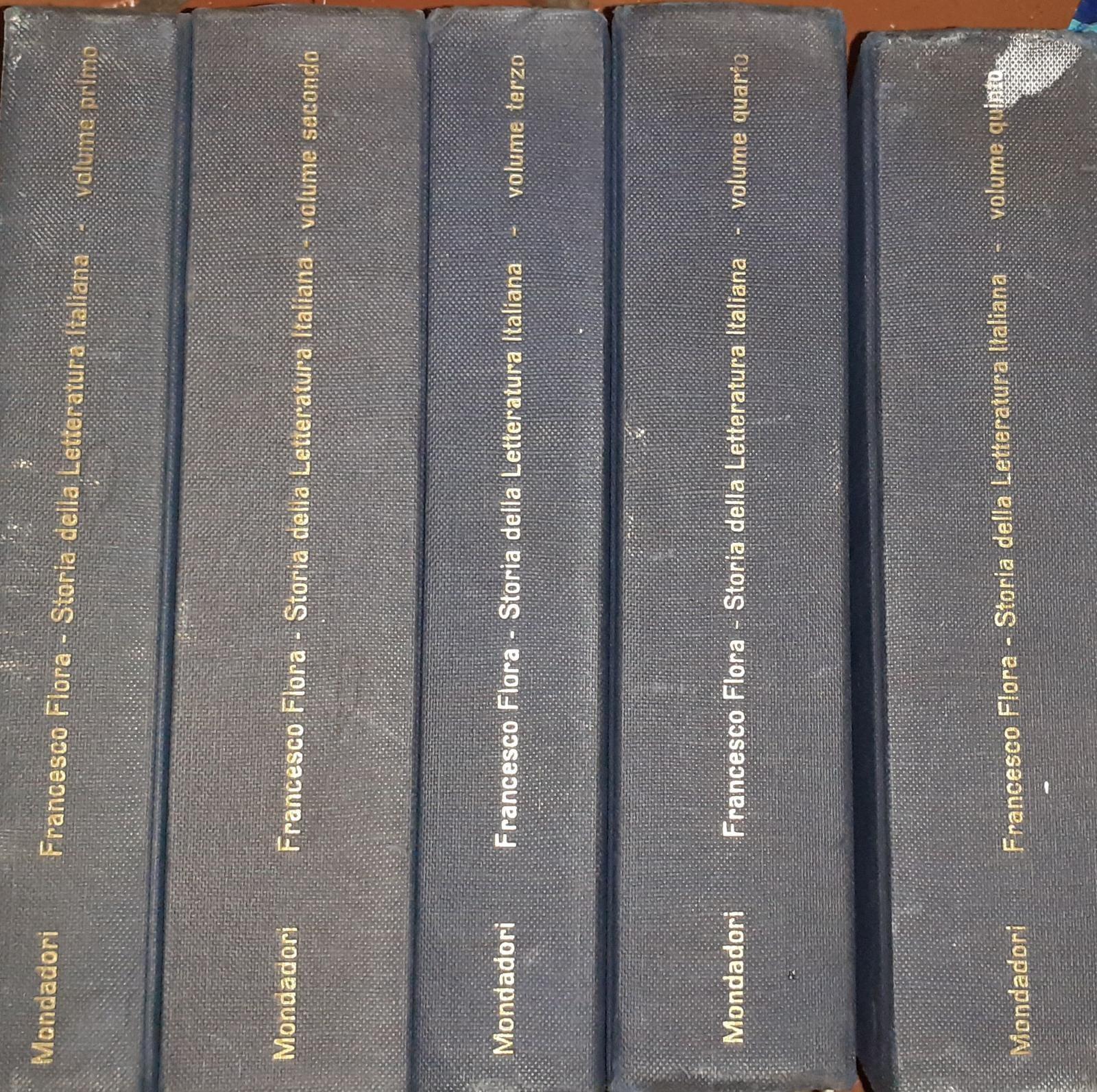 Storia della letteratura italiana. Volume I II III IV V - copertina