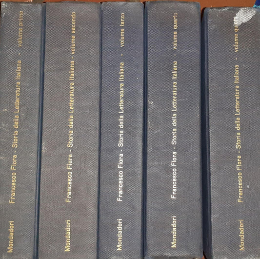 Storia della letteratura italiana. Volume I II III IV V - copertina