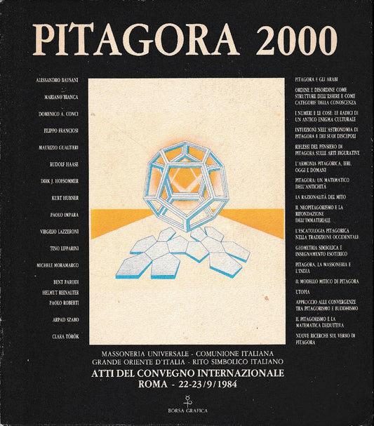 Pitagora 2000. Atti del Convegno Internazionale Roma 22-23 Settembre 1984 - copertina