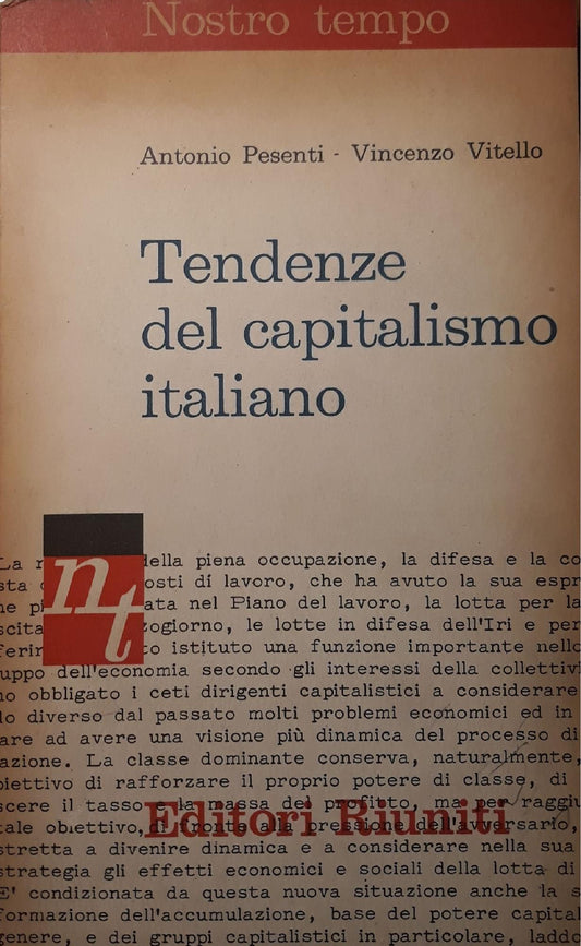 Tendenze del capitalismo italiano - copertina