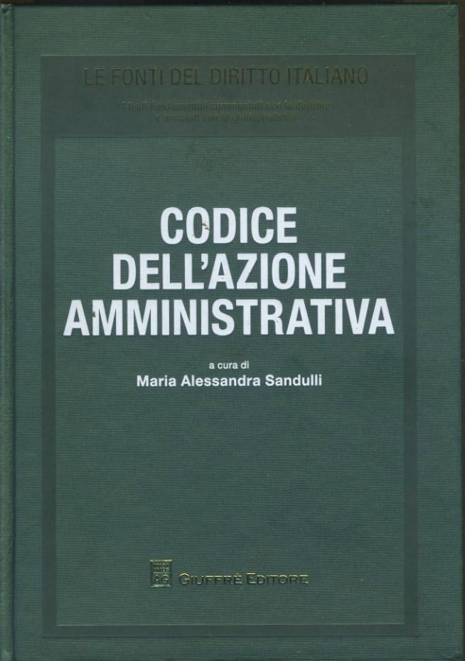 Codice dell'azione amministrativa - copertina
