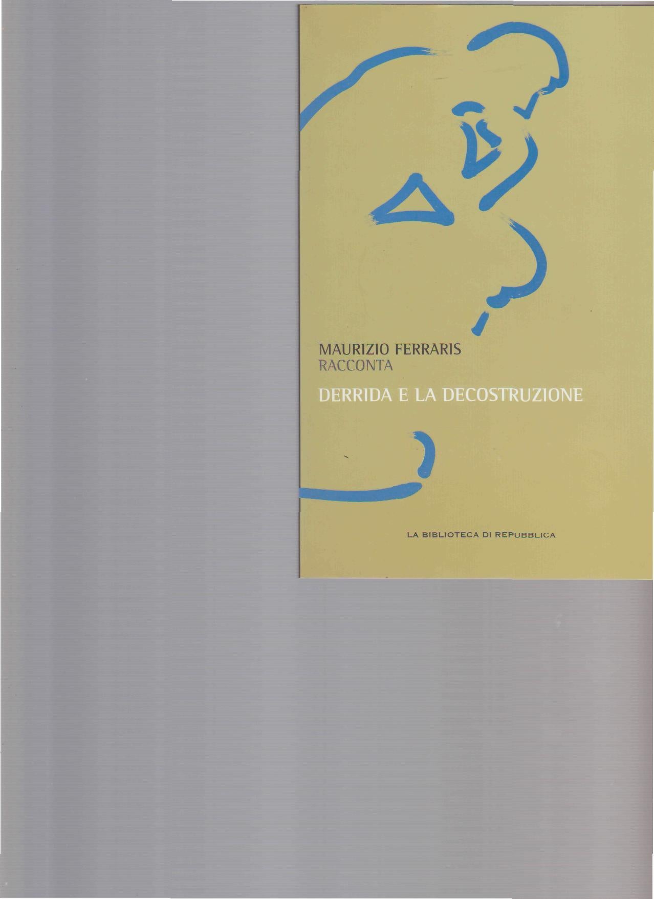 DERRIDA E LA DECOSTRUZIONE - copertina