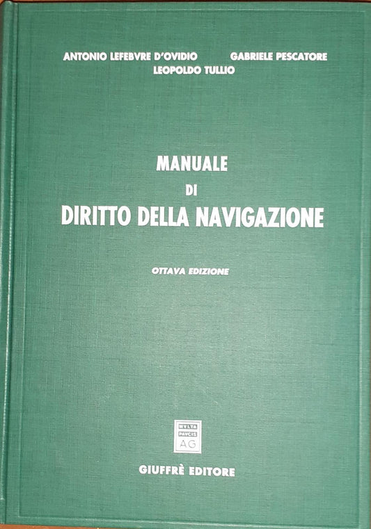 Manuale di diritto della navigazione - copertina