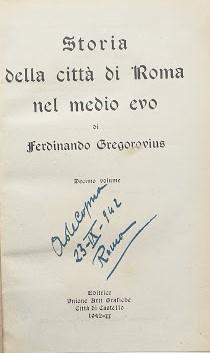 Storia della città di Roma nel medio evo, decimo volume - copertina