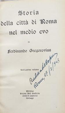 Storia della città di Roma nel medio evo, volume XI - copertina