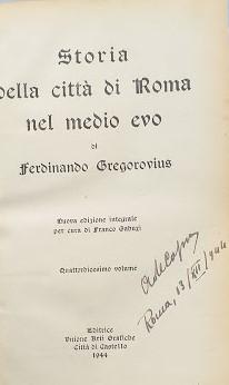 Storia della città di Roma nel medio evo, volume XIV - copertina