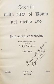 Storia della città di Roma nel medio evo, volume V - copertina