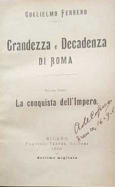 Grandezza e decadenza di Roma. Volume III: da Cesare ad Augusto - copertina